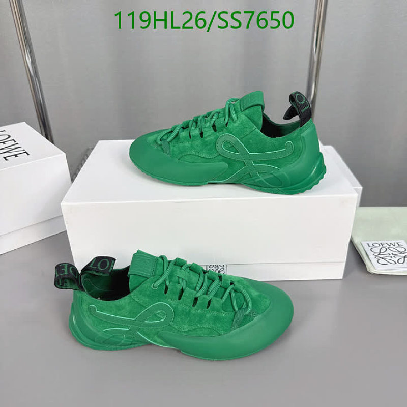 Loewe Men's Green Suede & Leather Low-Top Sneakers - EU 35-45