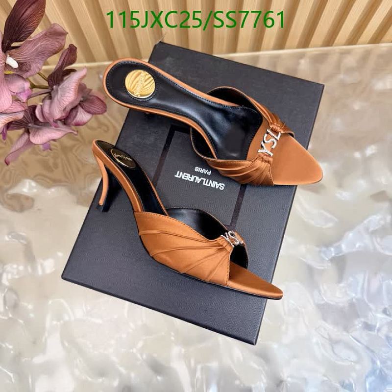 Yves Saint Laurent Women's Silk & Leather Heeled Mules - EU 35-40