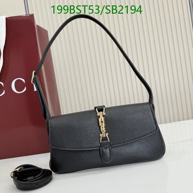 Gucci Black Genuine Leather Shoulder Bag - Mirror Quality