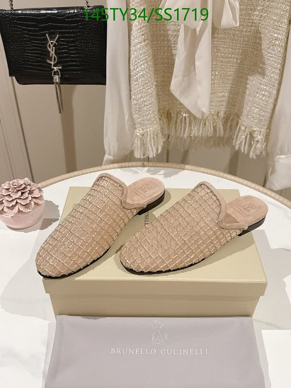 Brunello Cucinelli Women's Mesh Diamond Slip-On Shoes