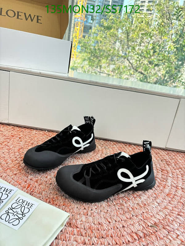 Loewe Men's Black Suede Low-Top Sneakers