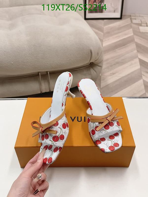 Louis Vuitton Cherry Print Mule Heels - Women's Size EU 35-41