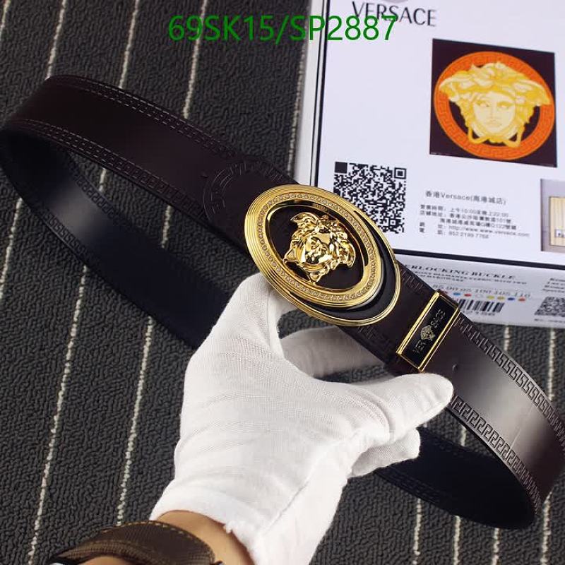 Versace Medusa Buckle Genuine Leather Belt - 3.8cm Width