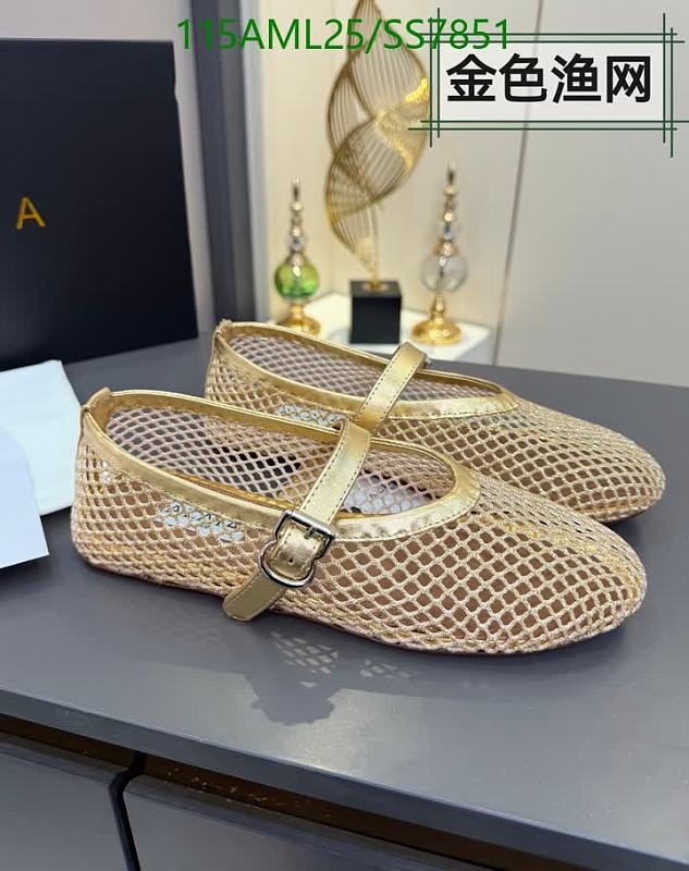 Alaia Women's Gold Patent Leather & Mesh Ballet Flats - EU 35-41