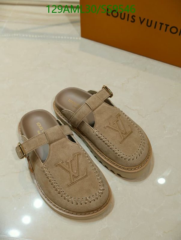 Louis Vuitton Women's Suede Slip-On Shoes with Monogram Detail